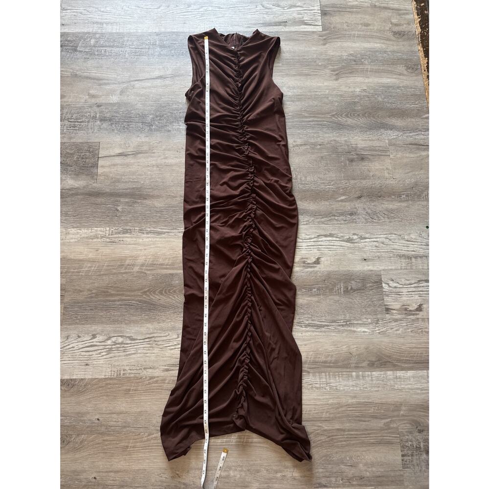 ZARA CENTRAL RUFFLED MIDI DRESS- BRAND NEW WITH TAG - SIZE XS - Picture 2 of 8